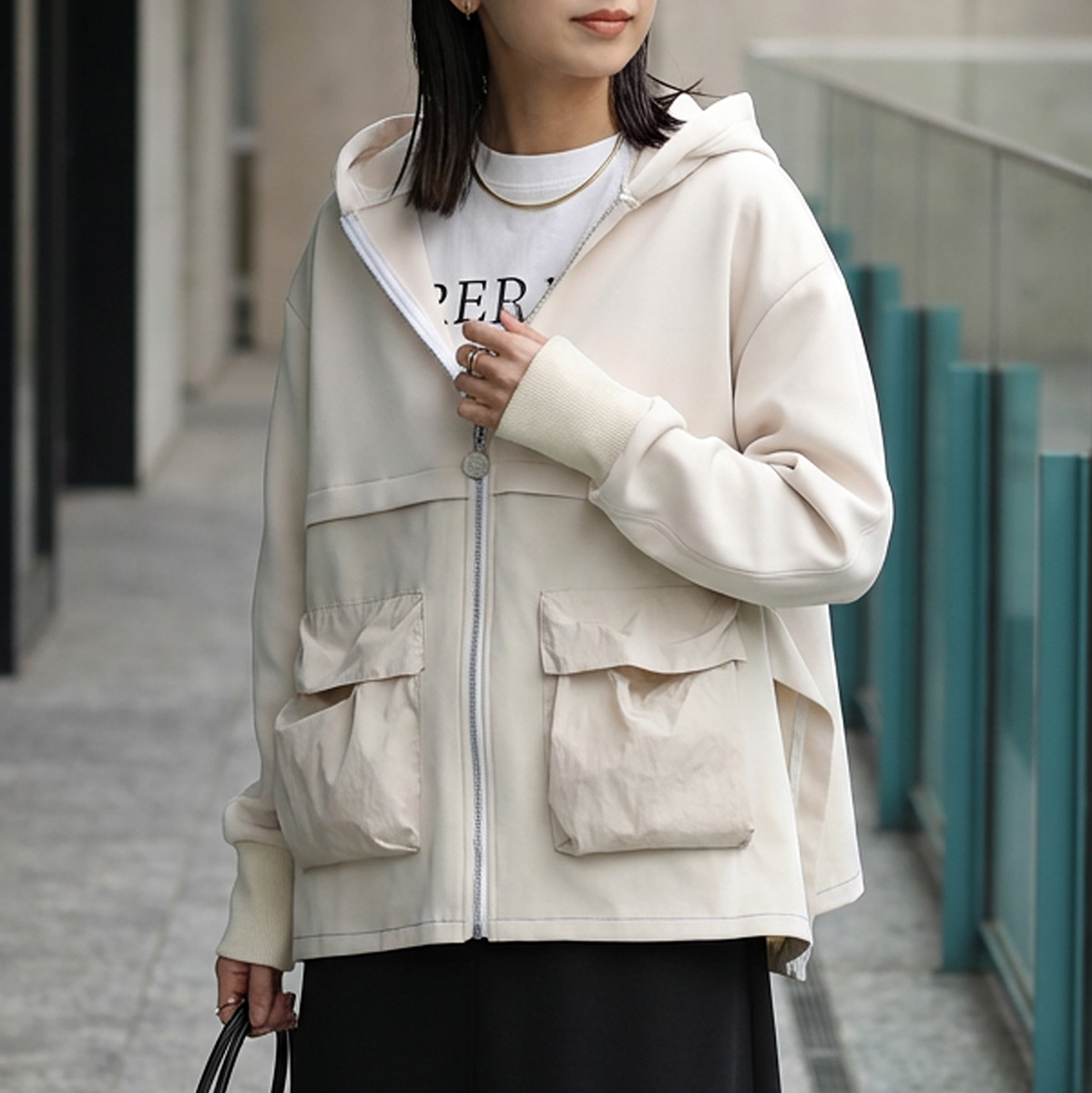 極美MARECHL TERRE マルシャルテル　コンビネーションフードパーカー MARECHAL TERRE（マルシャルテル） パーカー ZMT261CT750 レディース