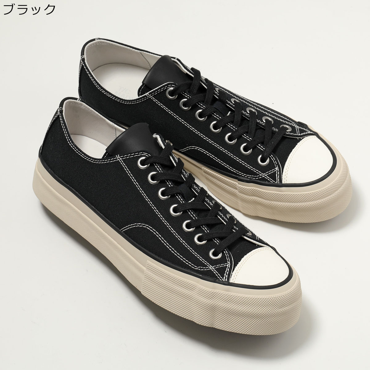 即発送 厚底 スター キャンバススニーカー ブラック メンズ T/C MADE ティーシーメイド スニーカー TM005 メンズ ローカット