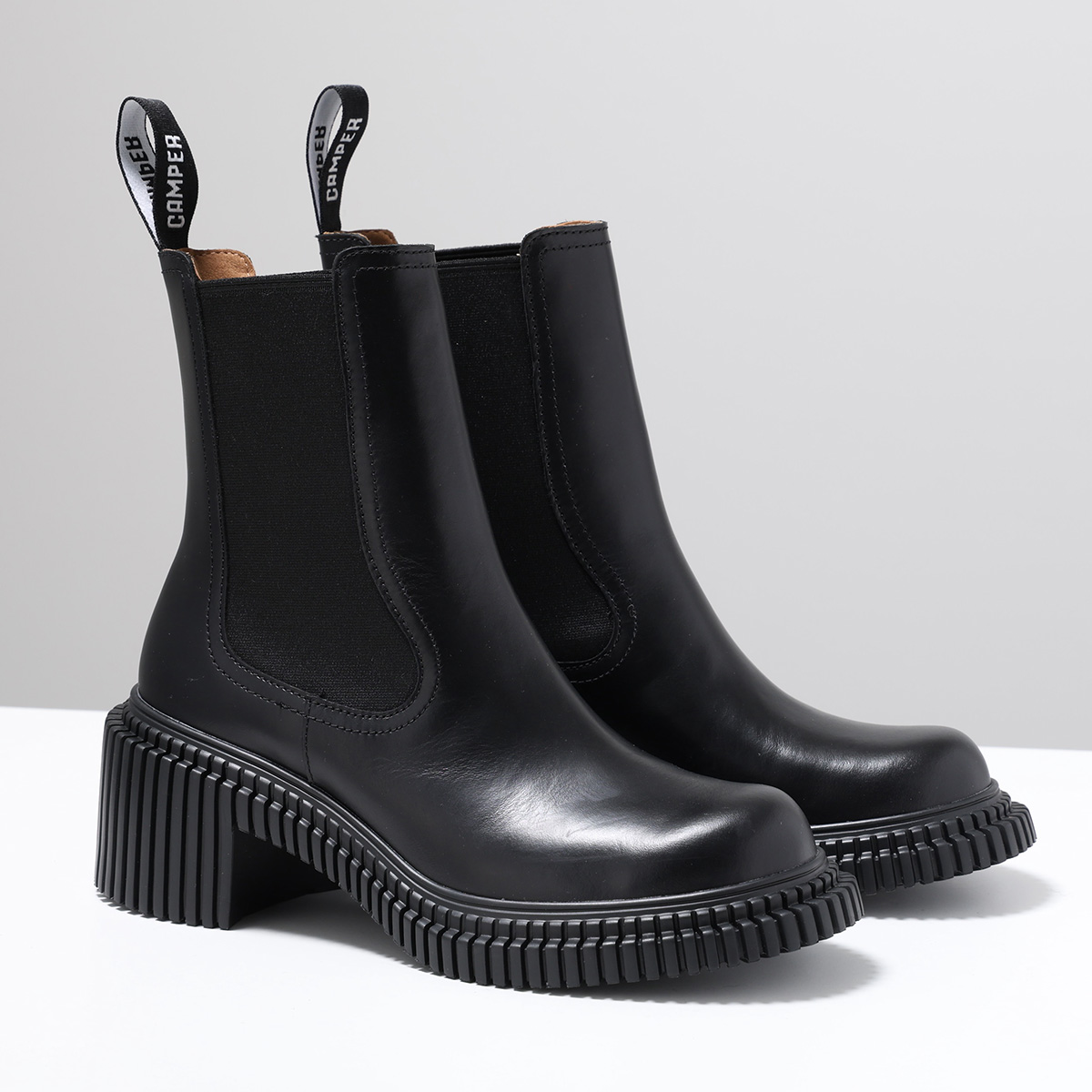 【未使用級】カンペール 37 GROUND レザー サイドジップ アンクルブーツ カンペール CAMPER [カンペール] GROUND / アンクルブーツ （コーヒー