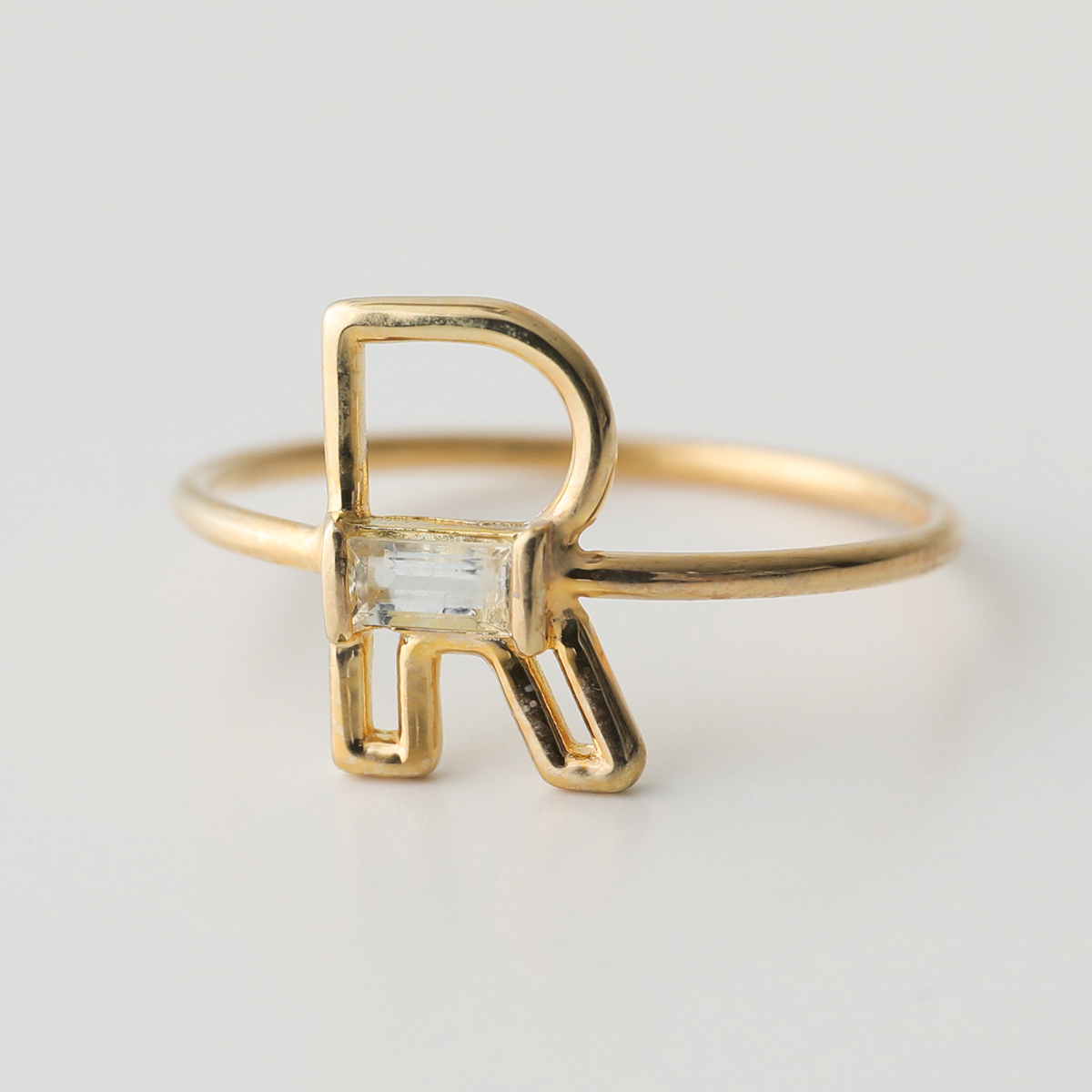 ALIITA アリータ リング LETRA RING レディース 指輪 イニシャル アルファベット ストーン アクセサリー カラー6色の画像