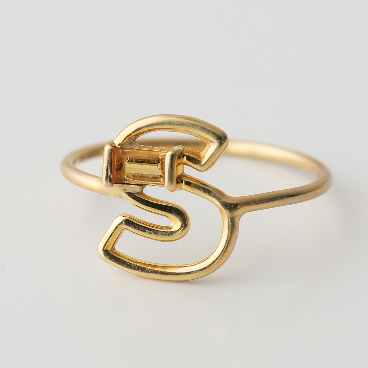 ALIITA アリータ リング LETRA RING レディース 指輪 イニシャル アルファベット ストーン アクセサリー カラー6色の画像