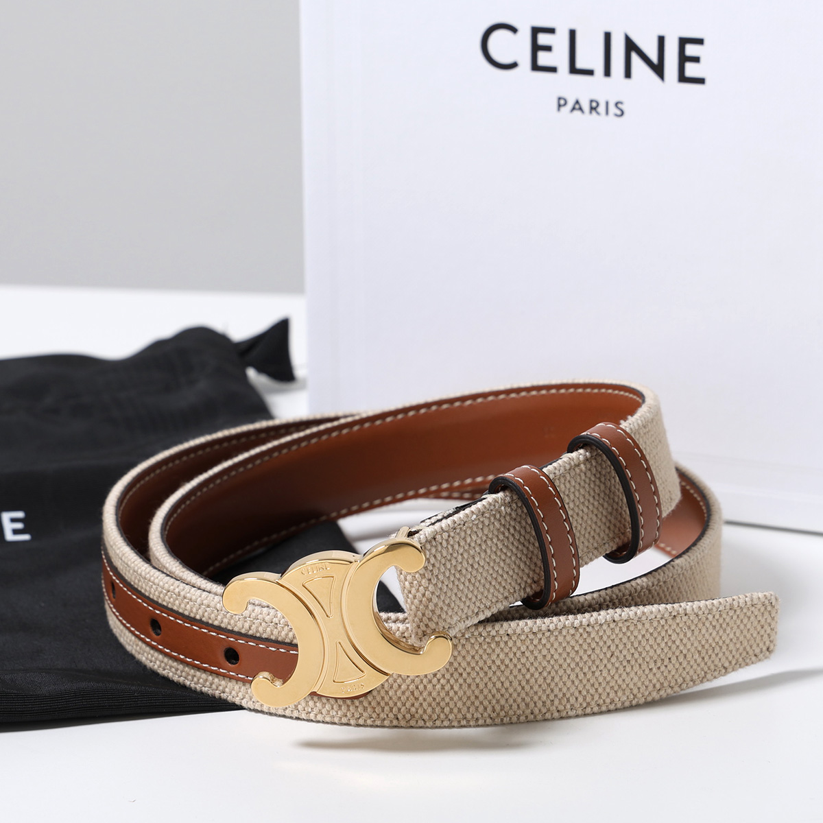 CELINE（セリーヌ） ナローベルト Triomphe トリオンフ 45BLW2ARA.02NT