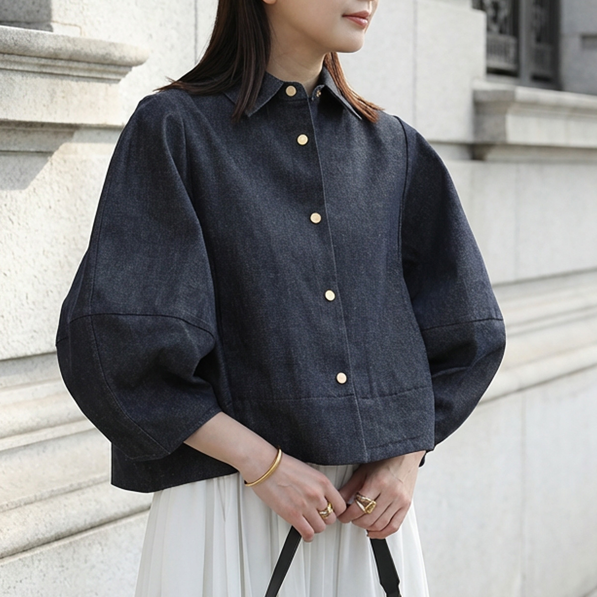 anana（アナナ） デニムジャケット a76-001 レディース ペプラム