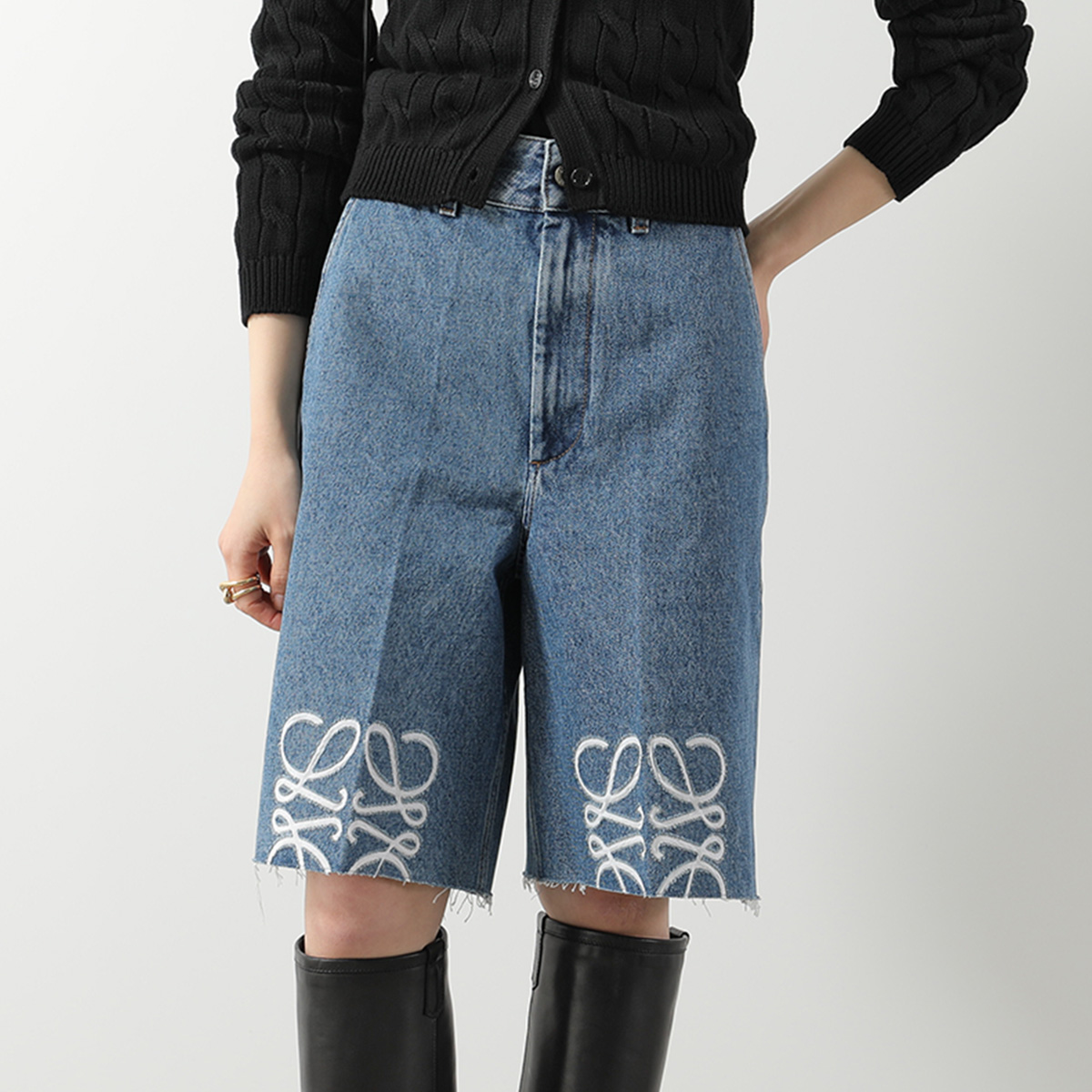 LOEWE（ロエベ） ハーフパンツ ANAGRAM SHORT JEANS アナグラム