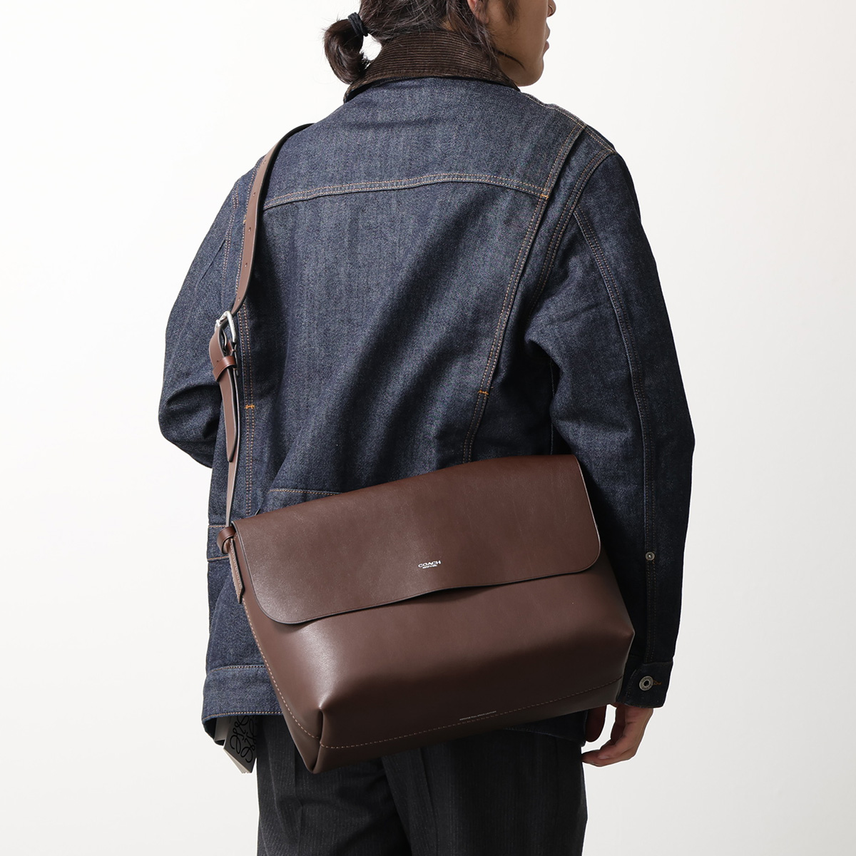 MI5909 COACH コーチ ビジネスバッグ レザー ショルダー ブラック コーチ ショルダーバッグ レディース ブランド COACH レザー CJ500