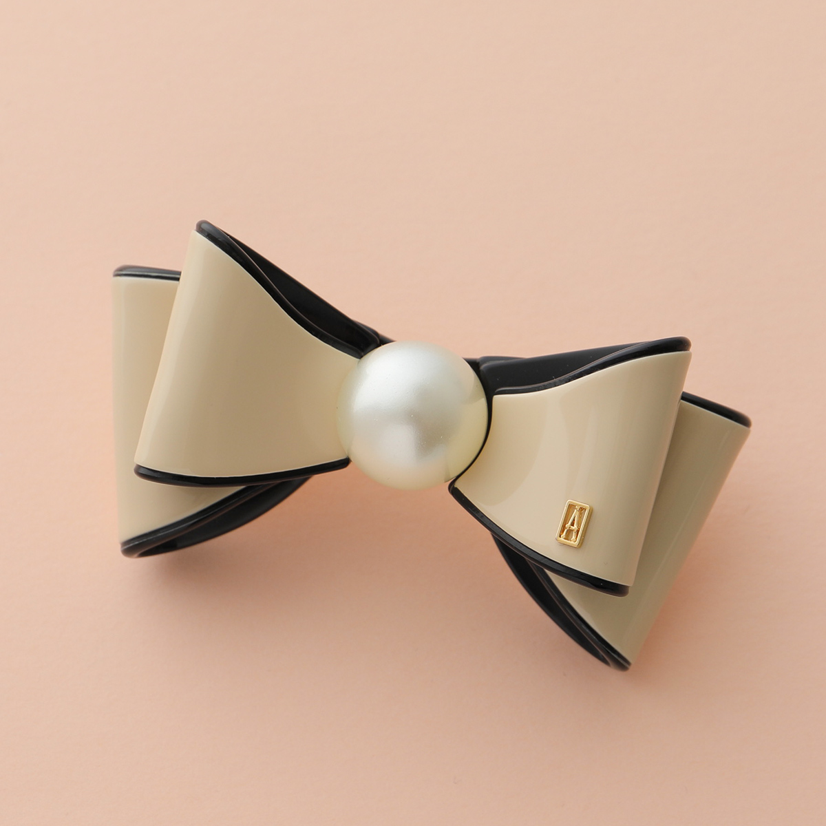 【美品】アレクサンドルドゥパリ／ベーシックリセ リボンモチーフ バレッタ ALEXANDRE DE PARIS（アレクサンドル ドゥ パリ） アレクサンドル ドゥ