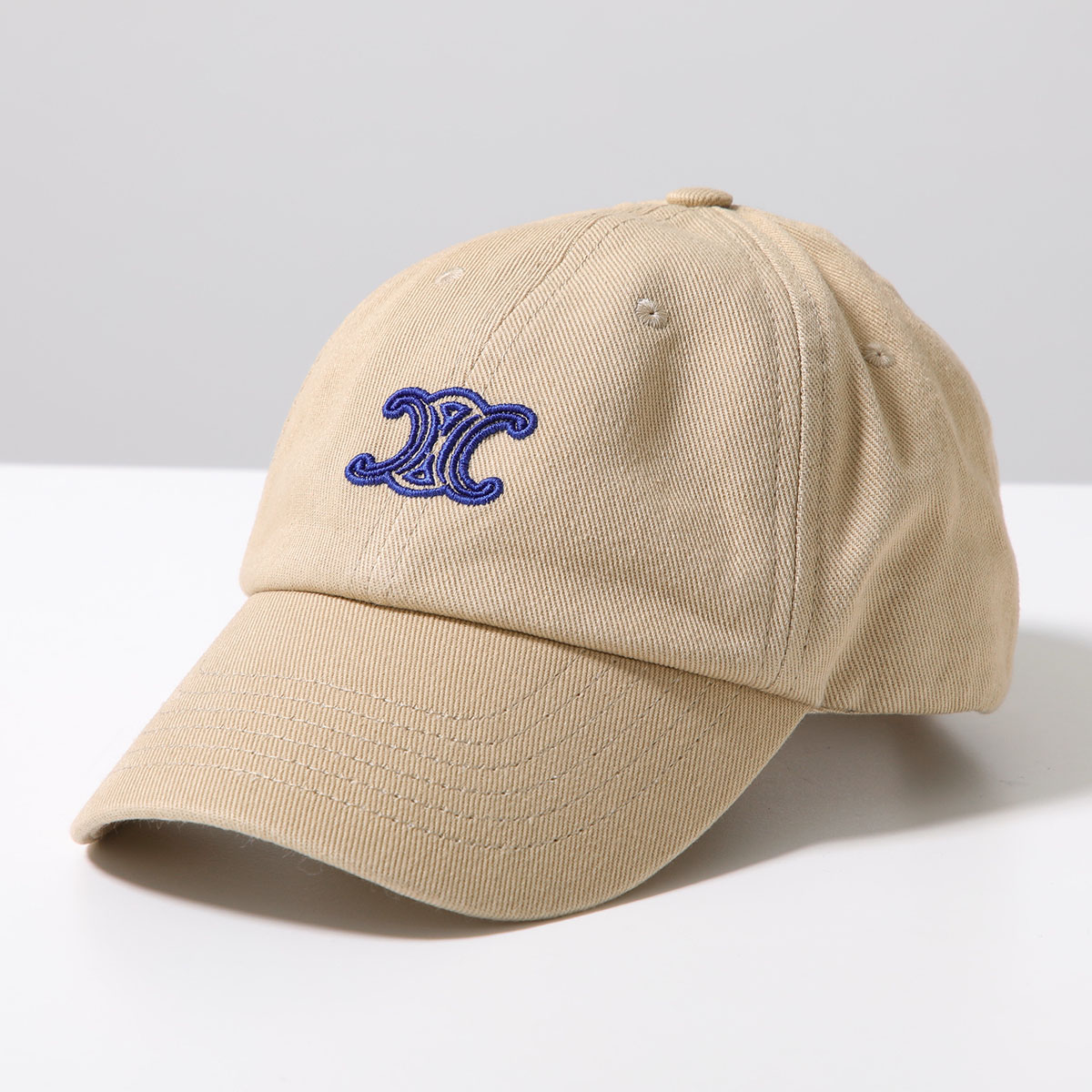 セリーヌ　キャップ　帽子　ベージュ CELINE（セリーヌ） ベースボールキャップ VIVIENNE ヴィヴィエンヌ