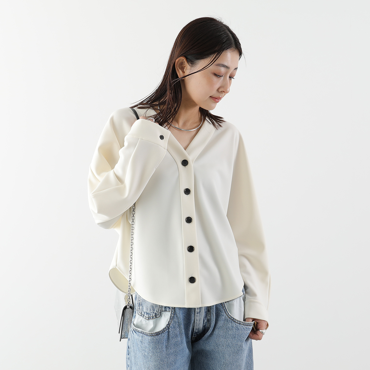 Cafune（カフネ） カーディガン 615918 レディース ダブルニット