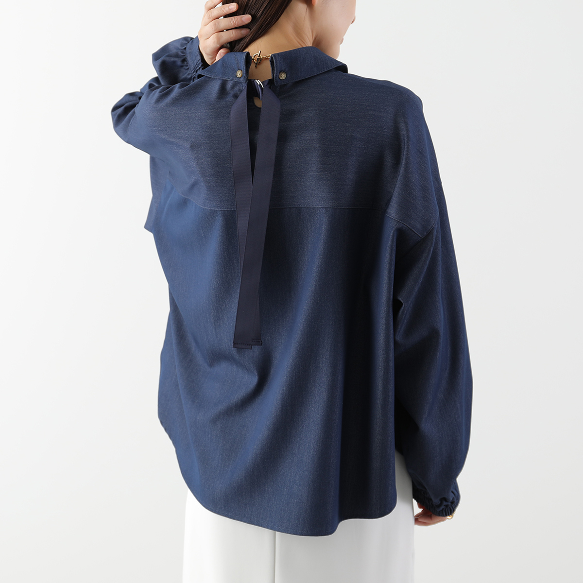 HERENCIA ヘレンチア　ボーダー柄アシメフリルカットソー　Tシャツ HERENCIA ヘレンチア ボーダー柄アシメフリルカットソー Tシャツ
