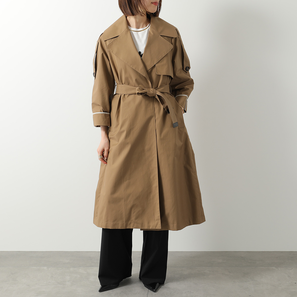 未使用級 マックスマーラ The Cube マキシ丈 ロング トレンチコート Max Mara（マックスマーラ） Max Mara The Cube ザ・キューブ トレンチ