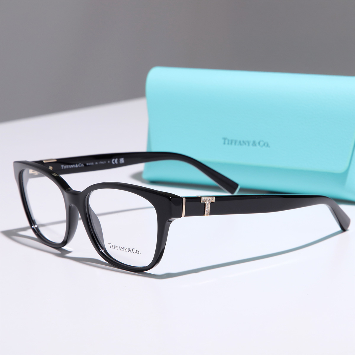❤️秋冬限定セール❤️Tiffany メガネフレーム Tデザイン　オシャレ黒縁メガネ TIFFANY&Co.（ティファニー） メガネ Tiffany T ティー TF2270-B