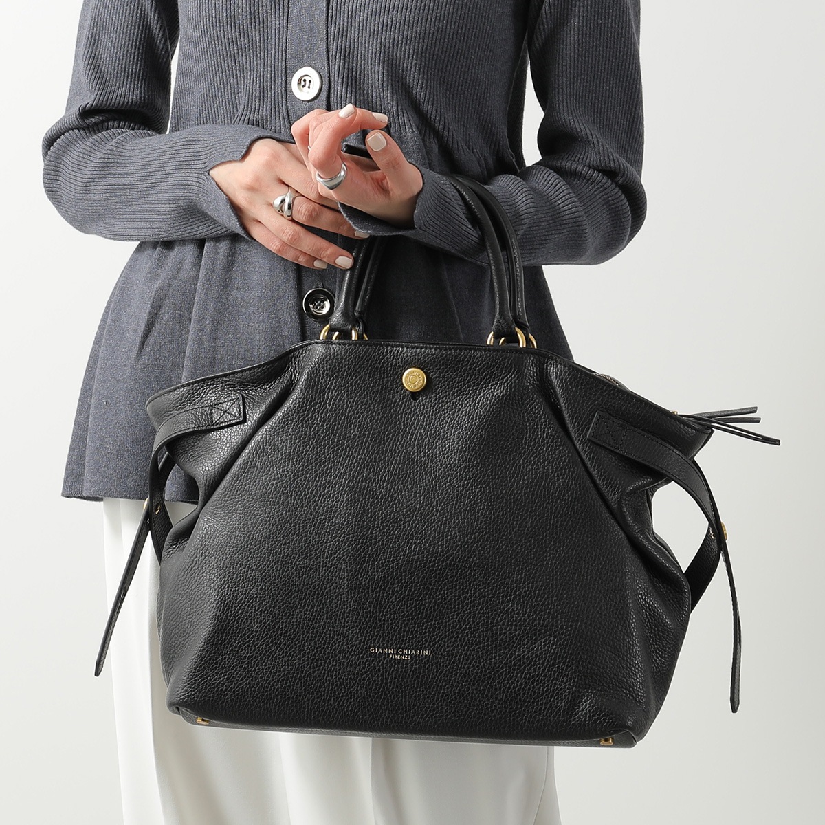 GIANNI CHIARINI ハンドバッグ　本革　レザー 在庫限り ジャンニ キアリーニ 2WAY ハンドバッグ ショルダーバッグ
