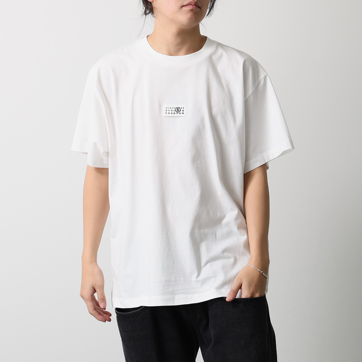 メゾン マルジェラ Tシャツ ナンバリング バブル ロゴ 白グレー 正規新品 Maison Margiela（旧Maison Martin Margiela） - L 新品 メゾン