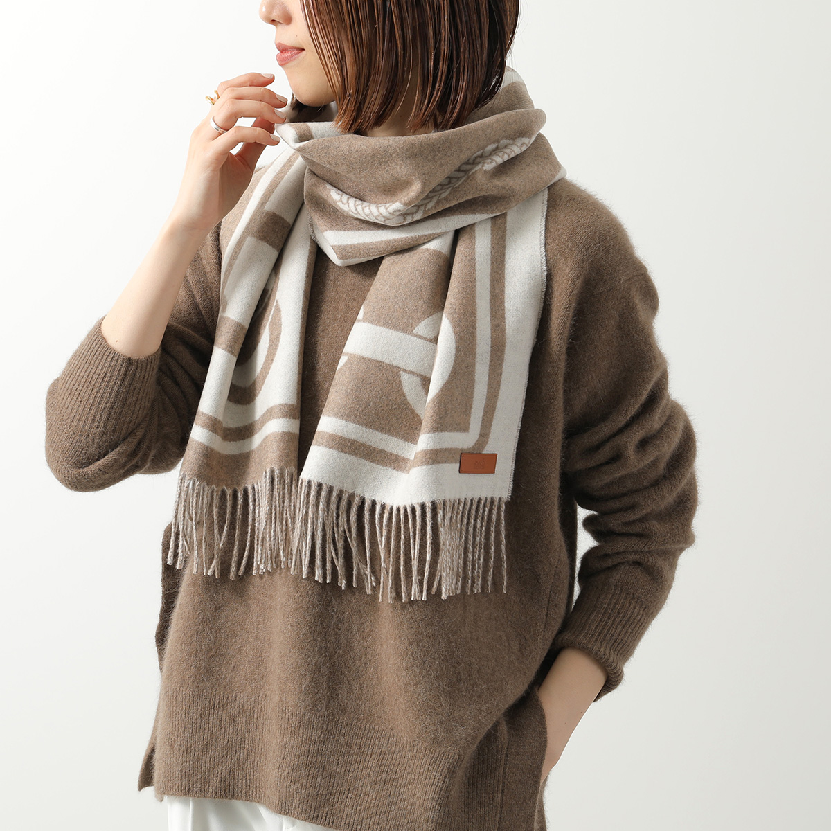 HERMES（エルメス） マフラー 160×30 コーチング Coaching H261635S