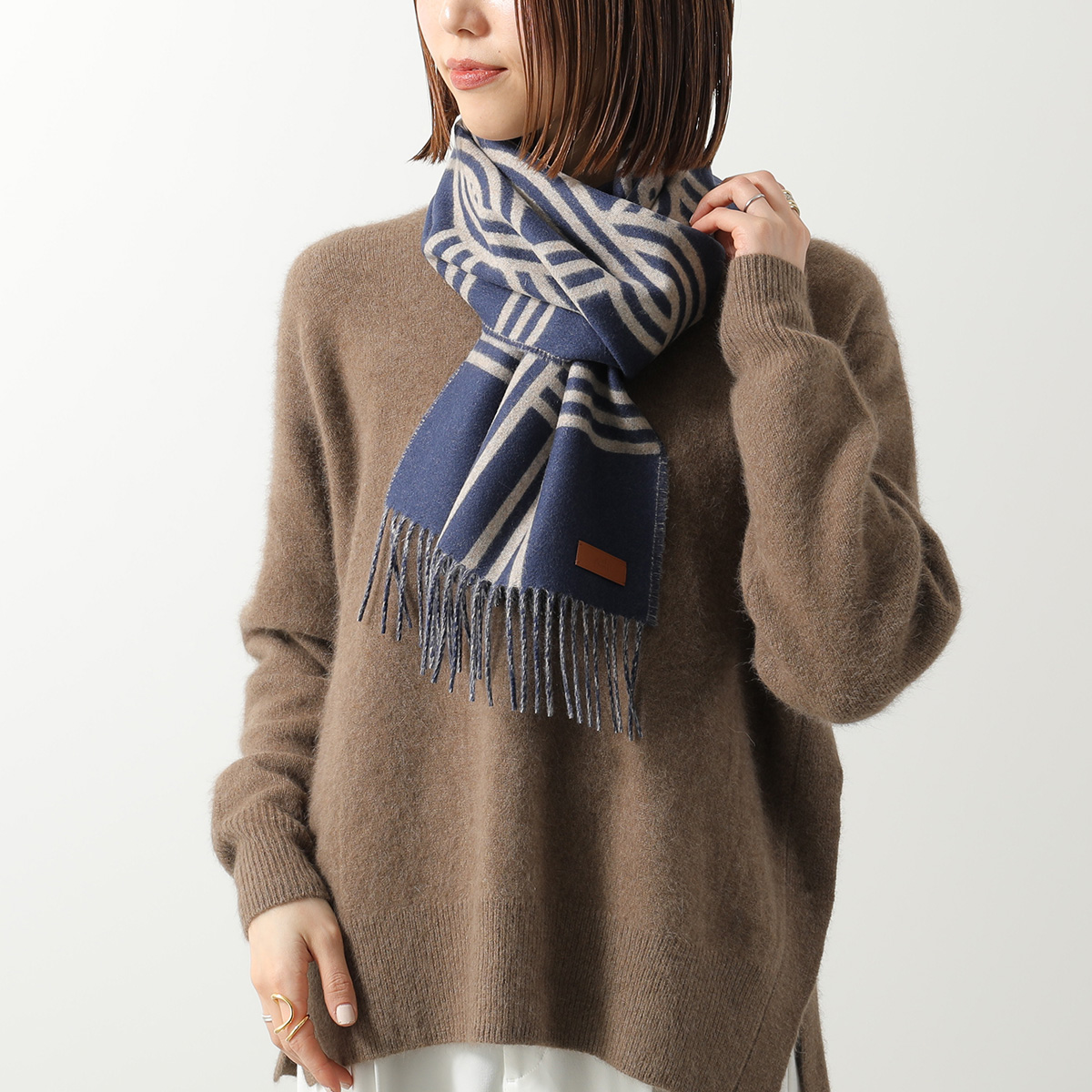 HERMES（エルメス） マフラー 160×30 ヌー・マラン Noeuds Marins