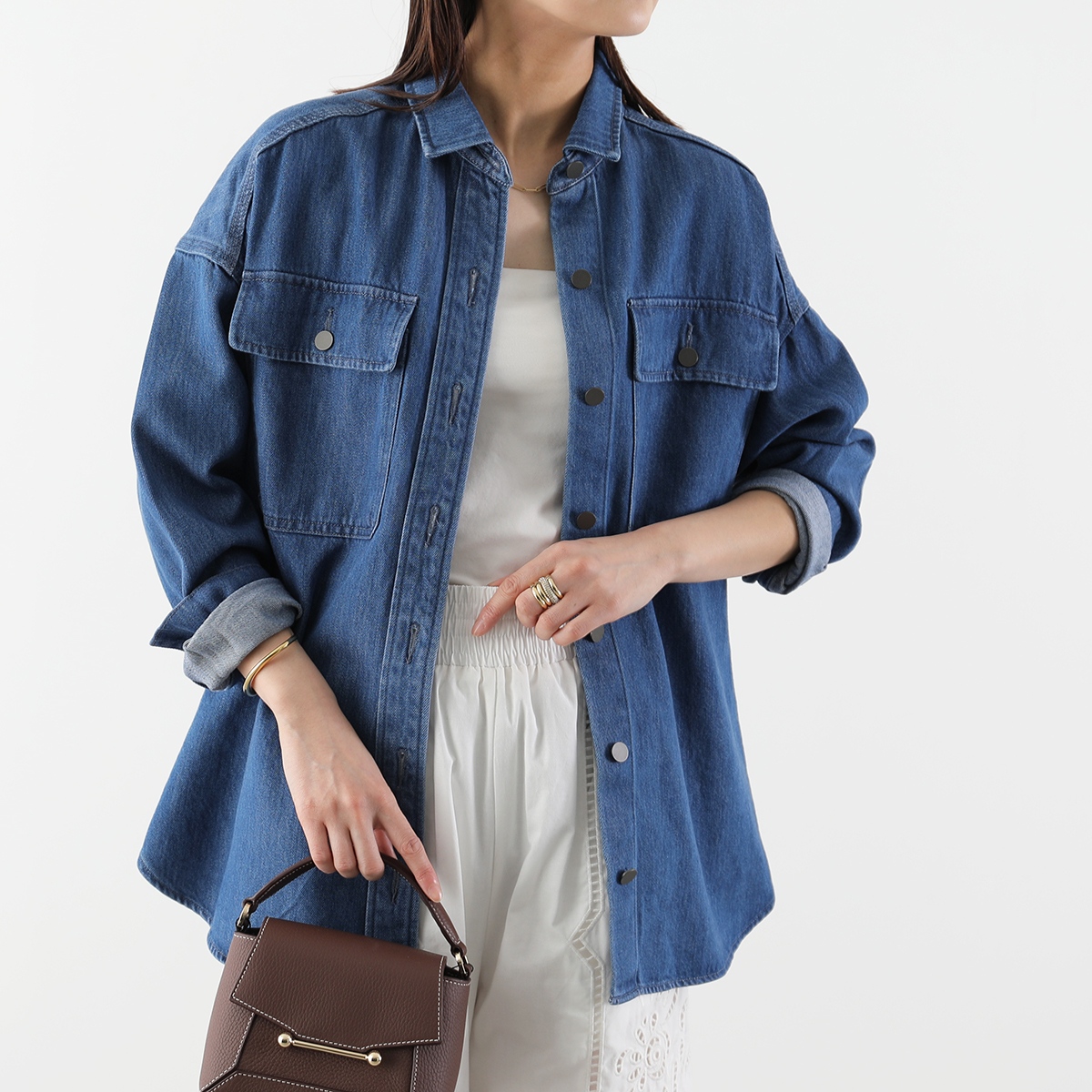 marmors（マルモア） シャツ 226101005 レディース ルーズ 長袖 胸 