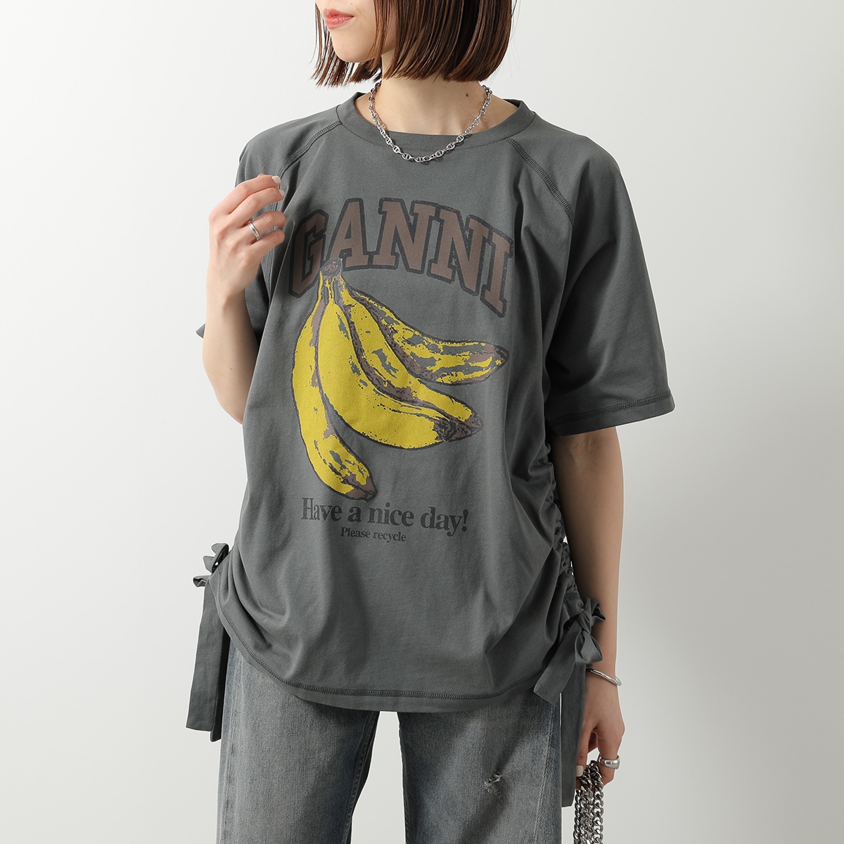 GANNI（ガニー） 半袖 Tシャツ Future Heavy Jersey Raglan A1050047