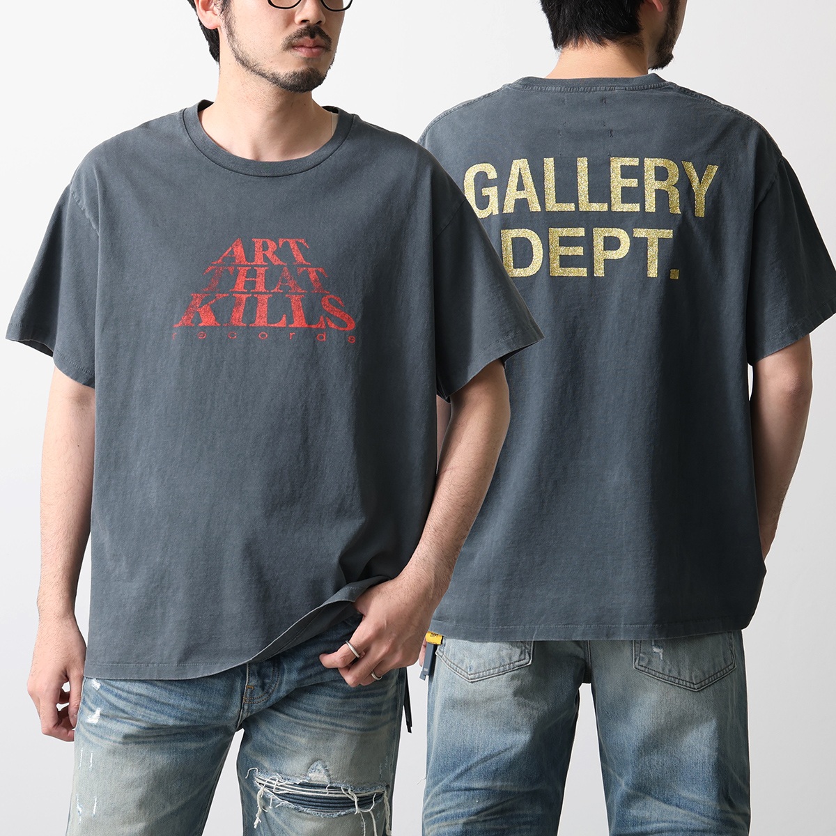 GALLERY DEPT. Tシャツ 半袖 Gallery Dept. - Supply Printed Cotton-Jersey T-Shirt - Black