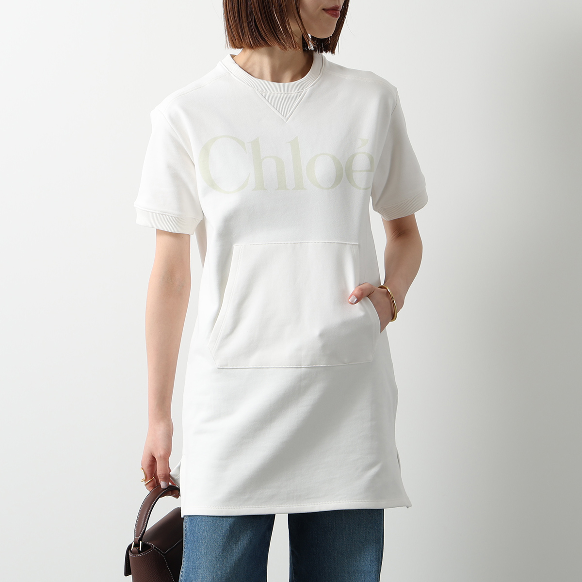 ✨極美品✨Chloe クロエ　ロゴワンピース　スウェットワンピース　160cm Chloe（クロエ） ワンピース フレンチテリー ミニドレス C20066 キッズ