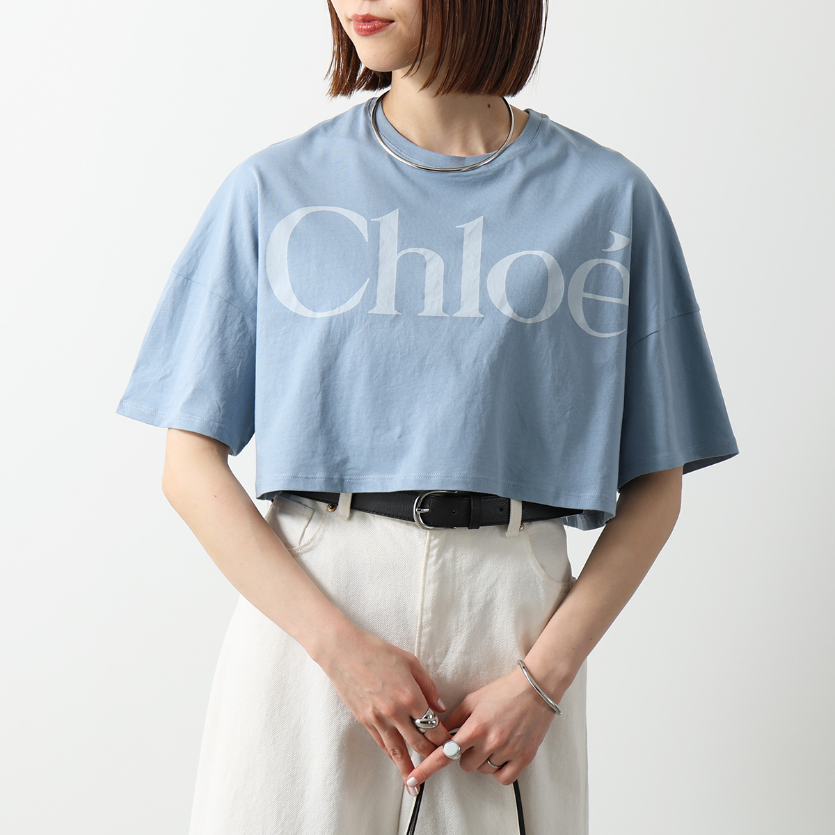 クロエ-Chloe-シルクビーズデザインカットソー サイズXS クロエ CHLOE キッズ レディース 半袖Tシャツ C20485 SHORT SLEEVES
