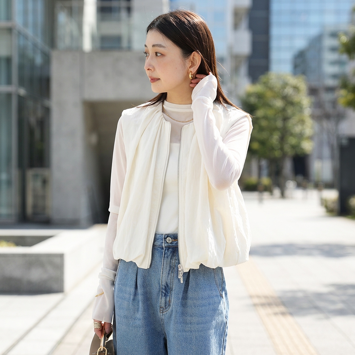 CHIGNON（シニヨン） ベスト 4261-025MK レディース ダブルジップ
