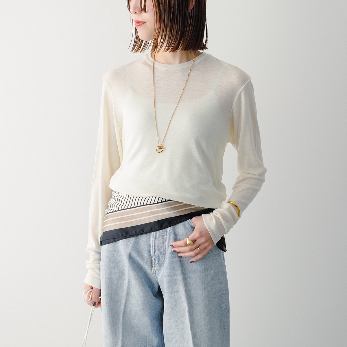 LIFiLL リフィル Tシャツ WOOLISH STRETCH LONGSLEEVE TEE LF065-07