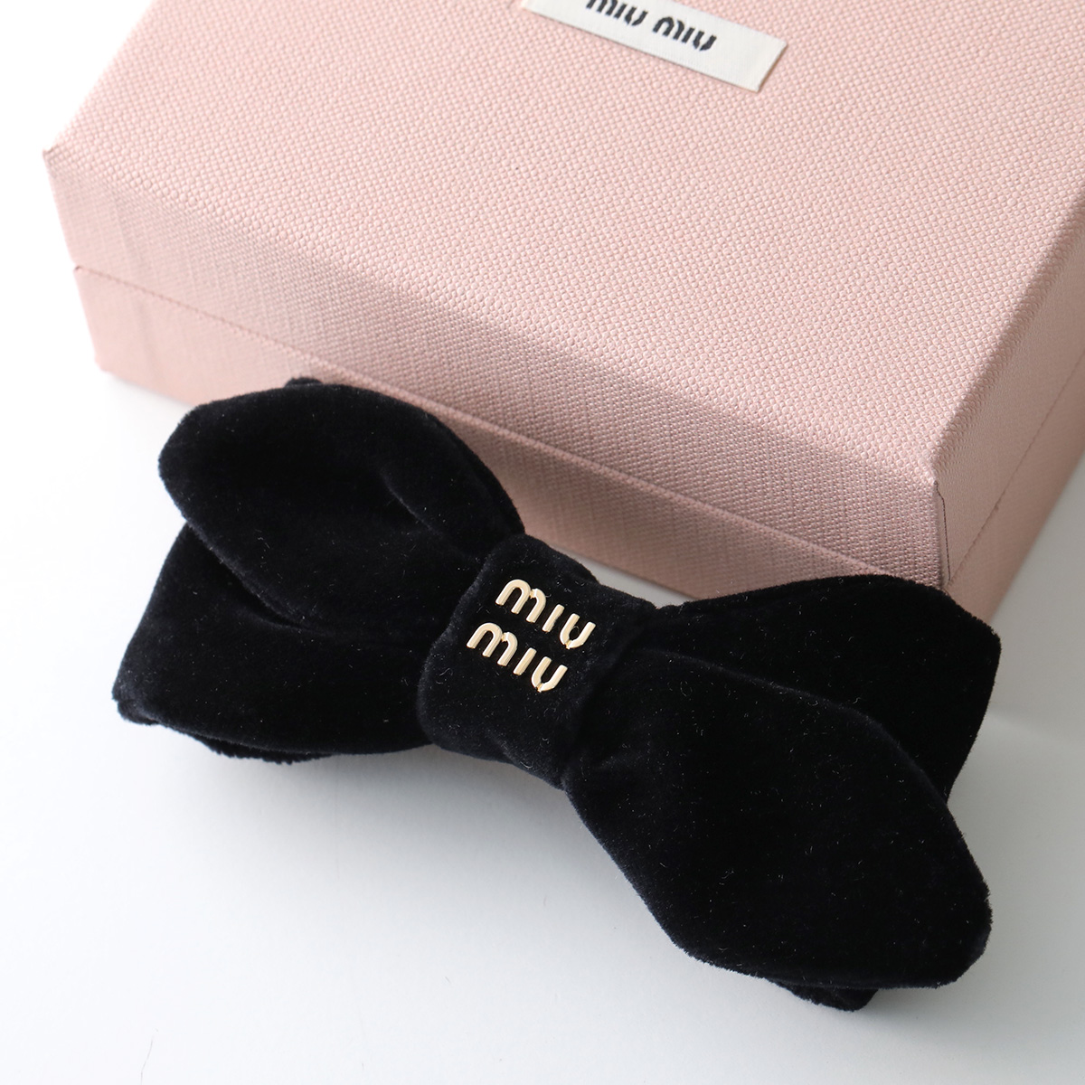 miu miu（ミュウミュウ） バレッタ 5IF282 068 レディース リボン ロゴ