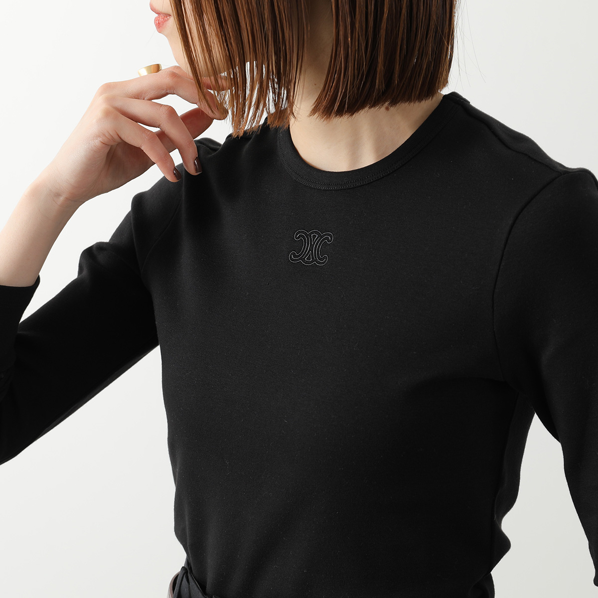 Celine ロゴ　Tシャツ　XS レディース　ブラック 大人気□CELINE□ セリーヌ ロゴプリントルーズTシャツ (CELINE/T