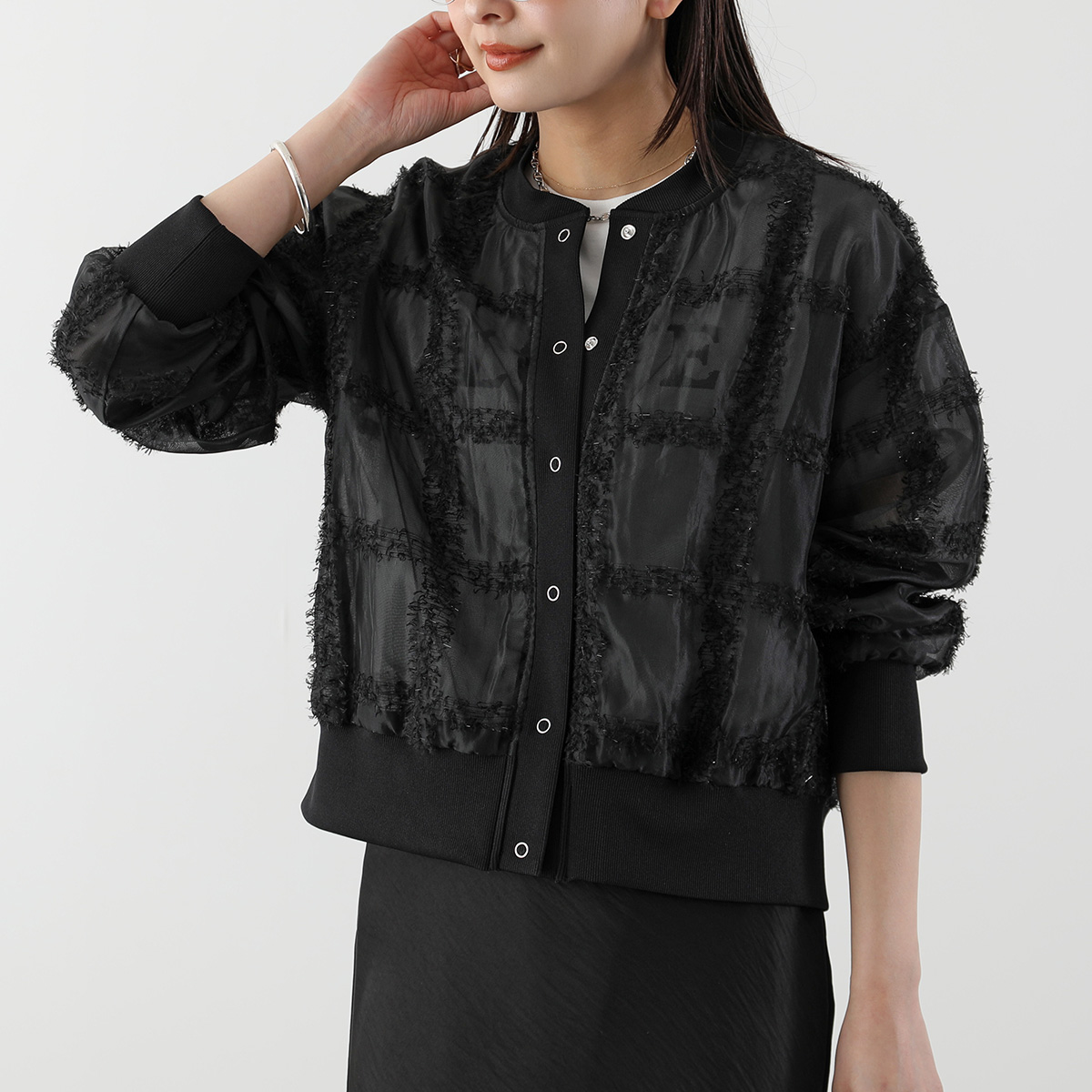HERENCIA（ヘレンチア） カーディガン Sheer Tulle Cardigan H226102 