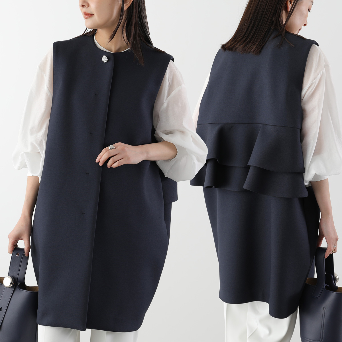 sono　パール　ジレ Sono（ソーノ） ベスト S261JV025 レディース ジレ バックフリル