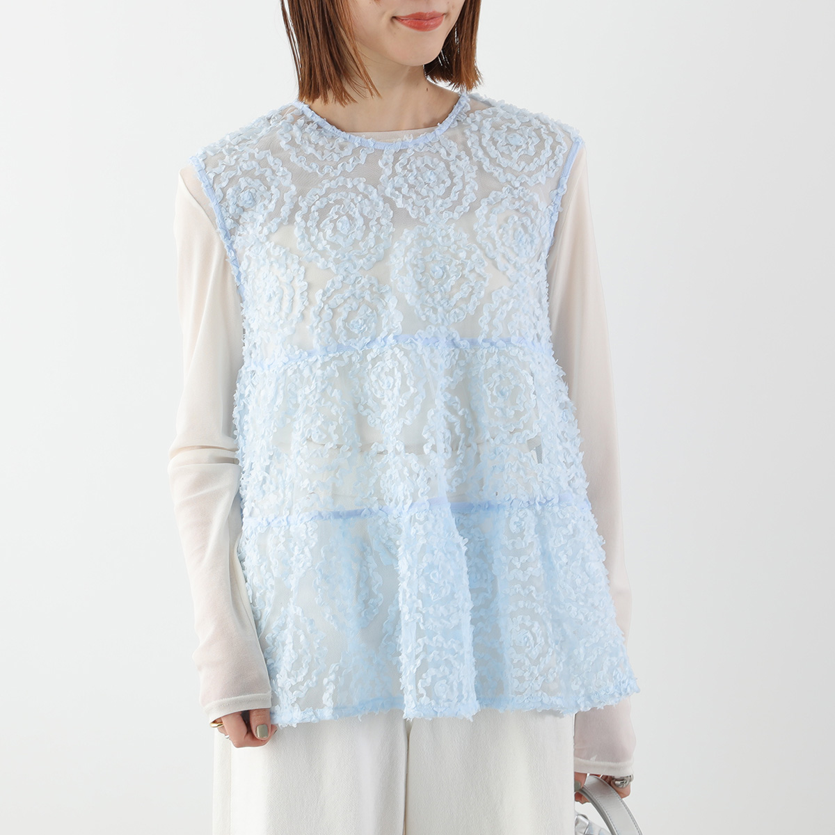 TORRAZZODONNA メッシュ刺繍レースブラウス メッシュ刺繍レースブラウス - YouTube