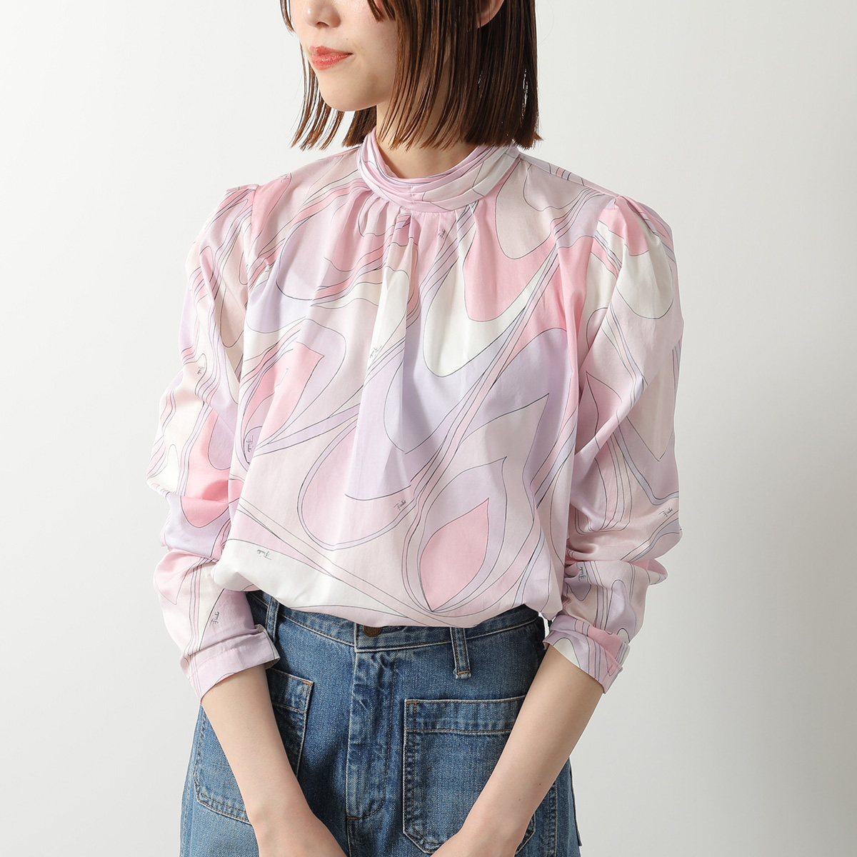 未使用　国内デパート購入　PUCCI ￼ エミリオプッチ　ピンク長袖ワンピース EMILIO PUCCI（エミリオプッチ） EMILIO PUCCI KIDS キッズ ブラウス