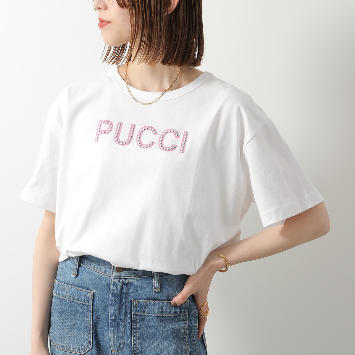 EMILIO PUCCI シルク プリント フリンジ 半袖ブラウス EMILIO PUCCI（エミリオプッチ） EMILIO PUCCI KIDS キッズ Tシャツ