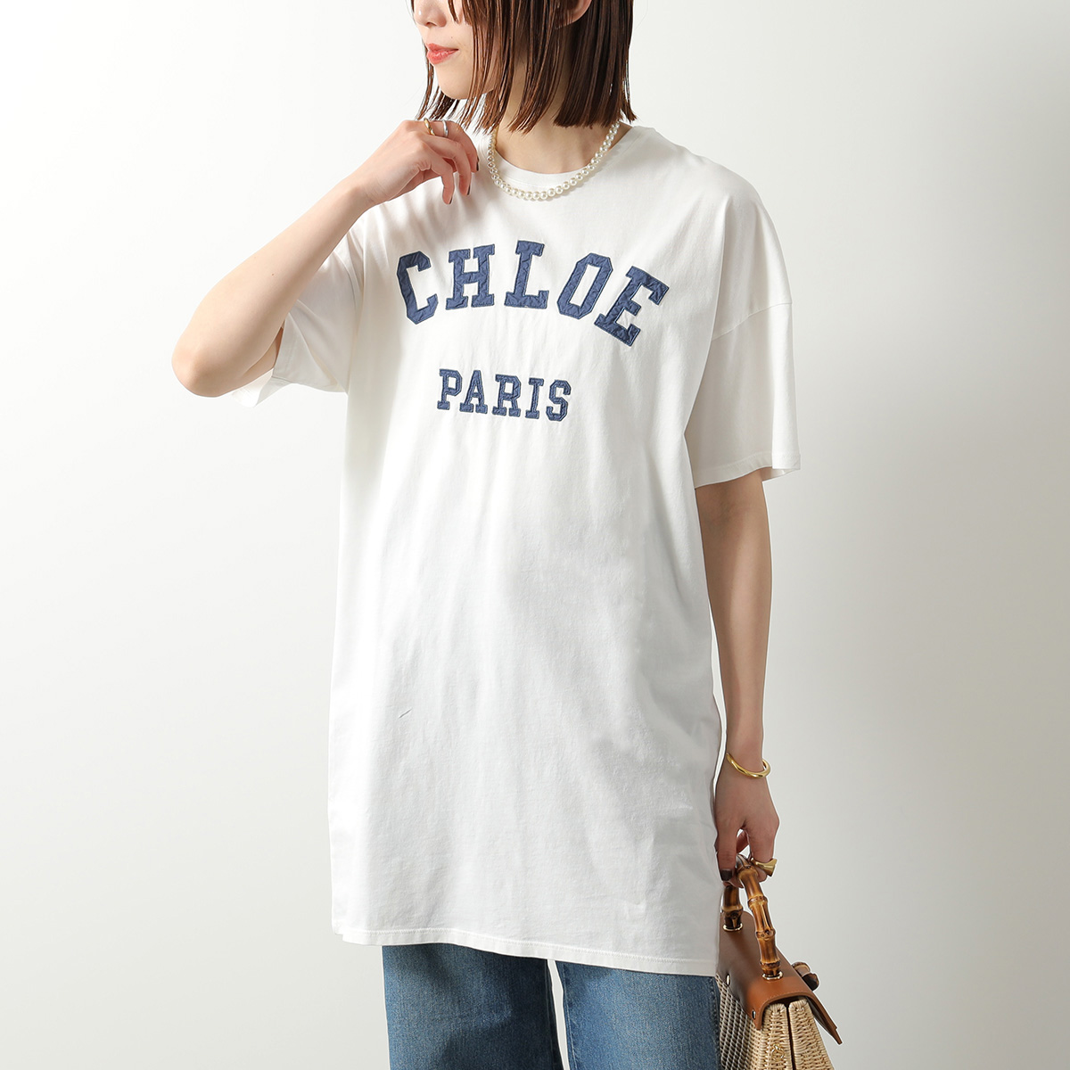 Chloé ホワイト 半袖シャツ レディース】JH08 | Chloe(クロエ) / トップス カットソー半袖・T