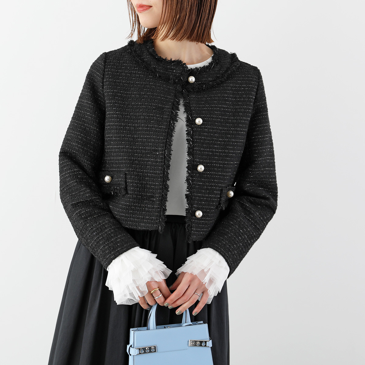 PICCIN（ピッチン） ツイードジャケット 907240 レディース パール