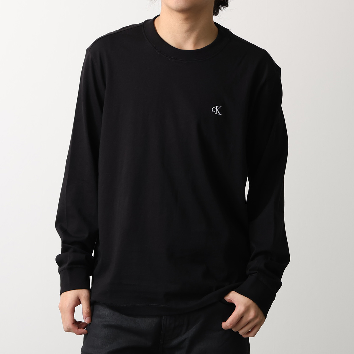 美品　Ckカンバンクライン　 ブラック 長袖トップス カルバンクライン メンズ Tシャツ 長袖 Calvin Klein ブランド ロンT