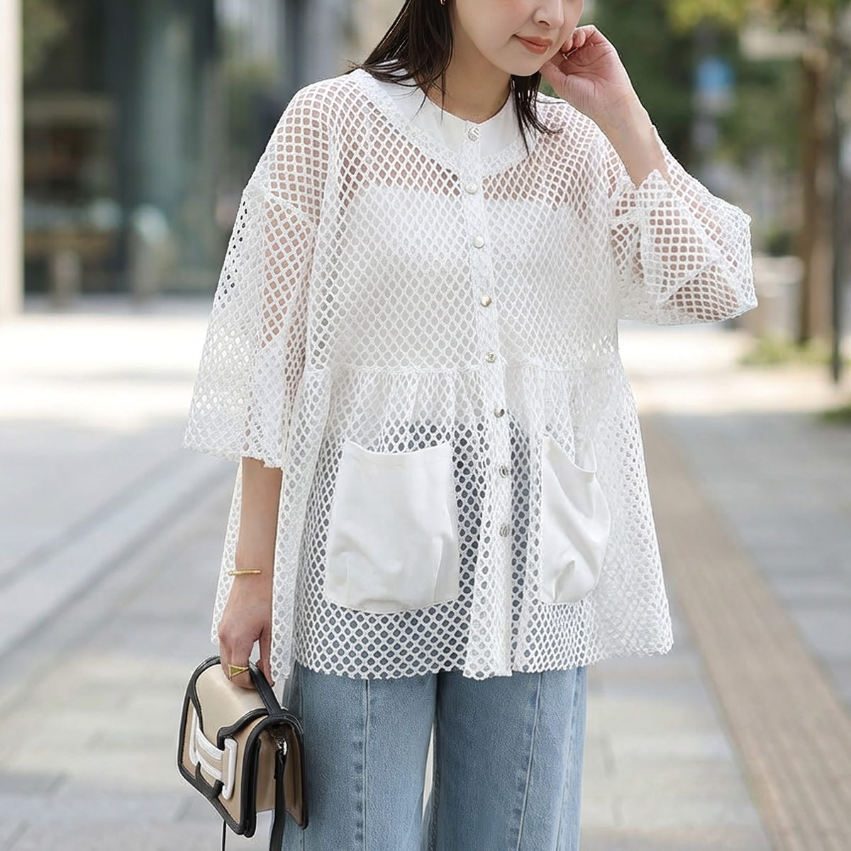 CYAN TOKYO（シアントーキョー） シアン トーキョー メッシュ シャツ 