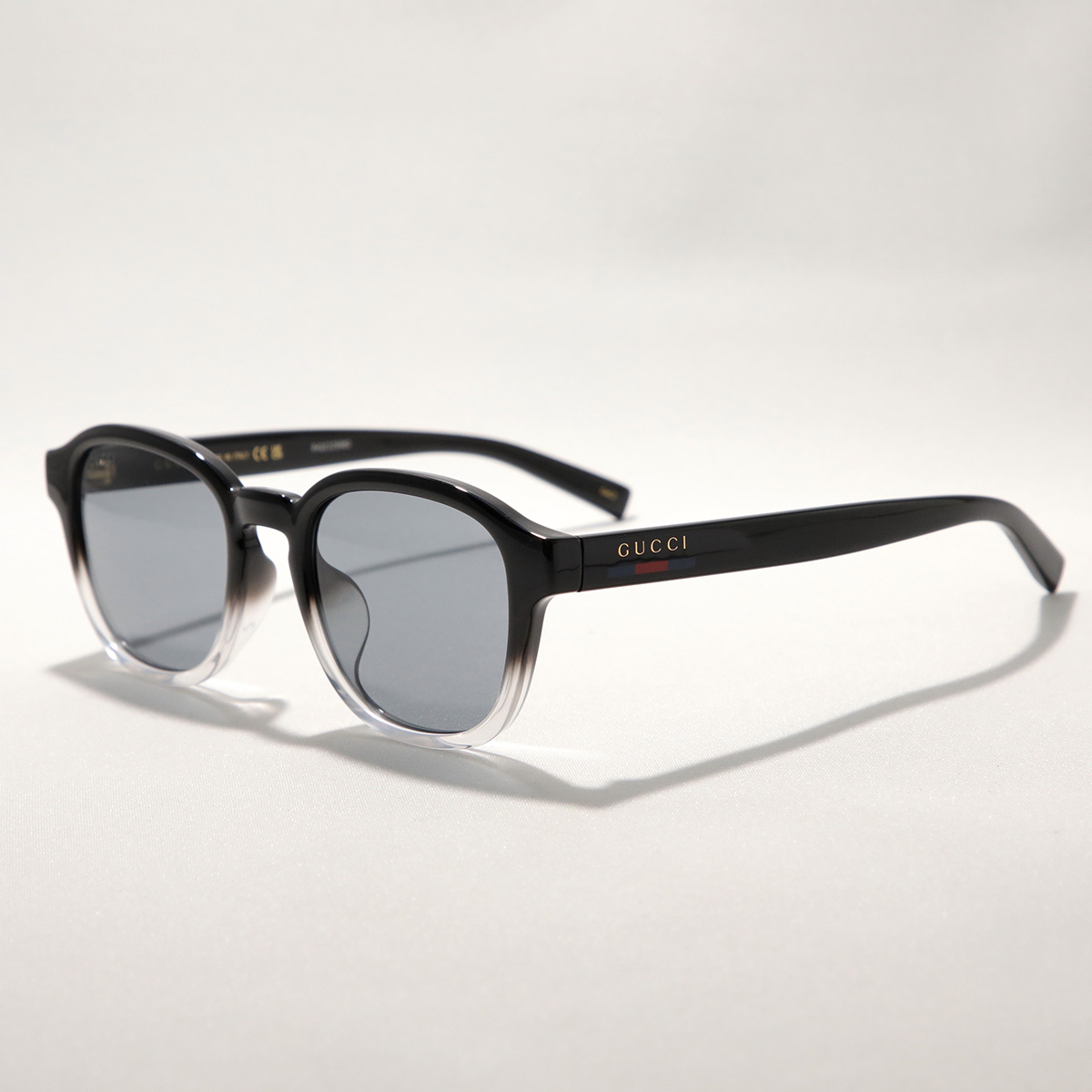 GUCCI サングラス ブラック サイドロゴ ユニセックス 美品 GUCCI（グッチ） サングラス GG2109SK メンズ ウェリントン型 セル