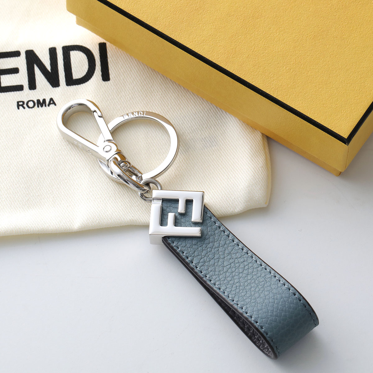 FENDI（フェンディ） キーリング 7AP100 APDQ メンズ レザー FFロゴ