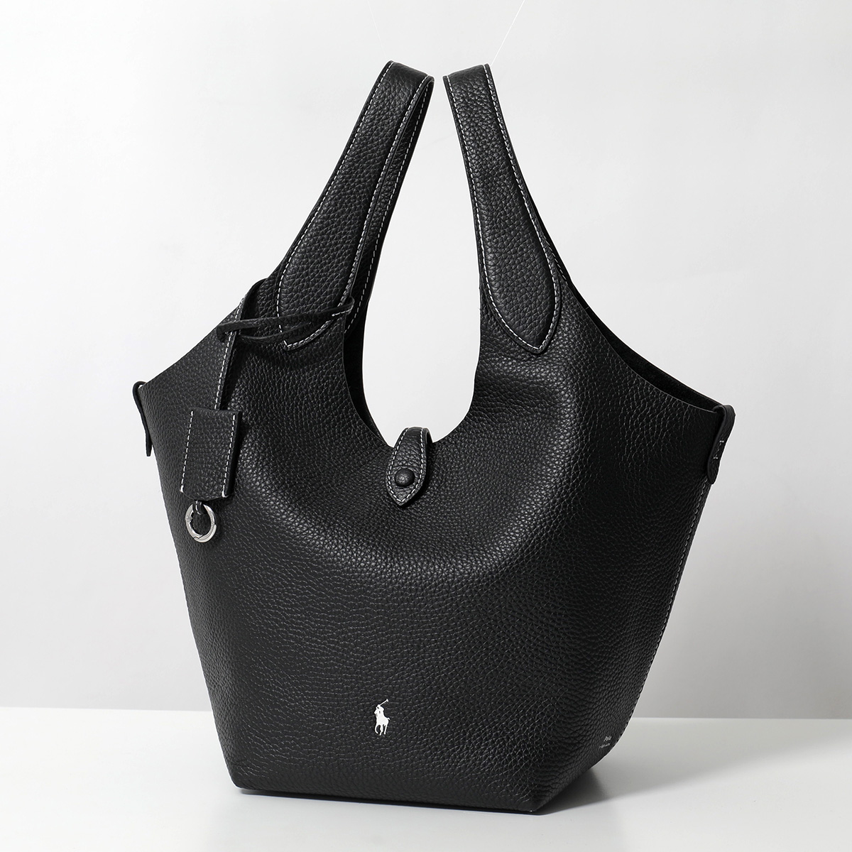 価格交渉可　PRL ポロラルフローレン　ブラックレザートートバッグ POLO RALPH LAUREN（ポロ・ラルフローレン） トートバッグ 428938031