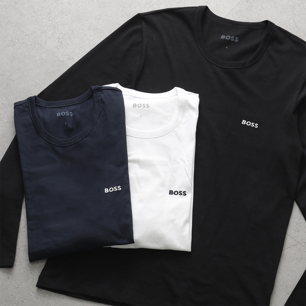 BOSS 長袖トレーニングシャツ HUGO BOSS（ヒューゴ・ボス） 【3枚組】ロングスリーブTシャツ