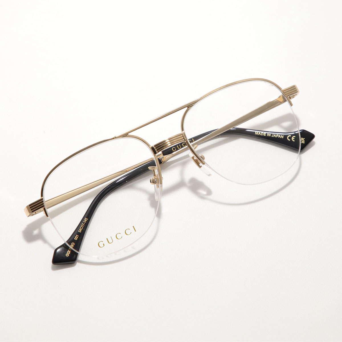 GUCCI（グッチ） メガネ GG0745O レディース ティアドロップ型 メタル