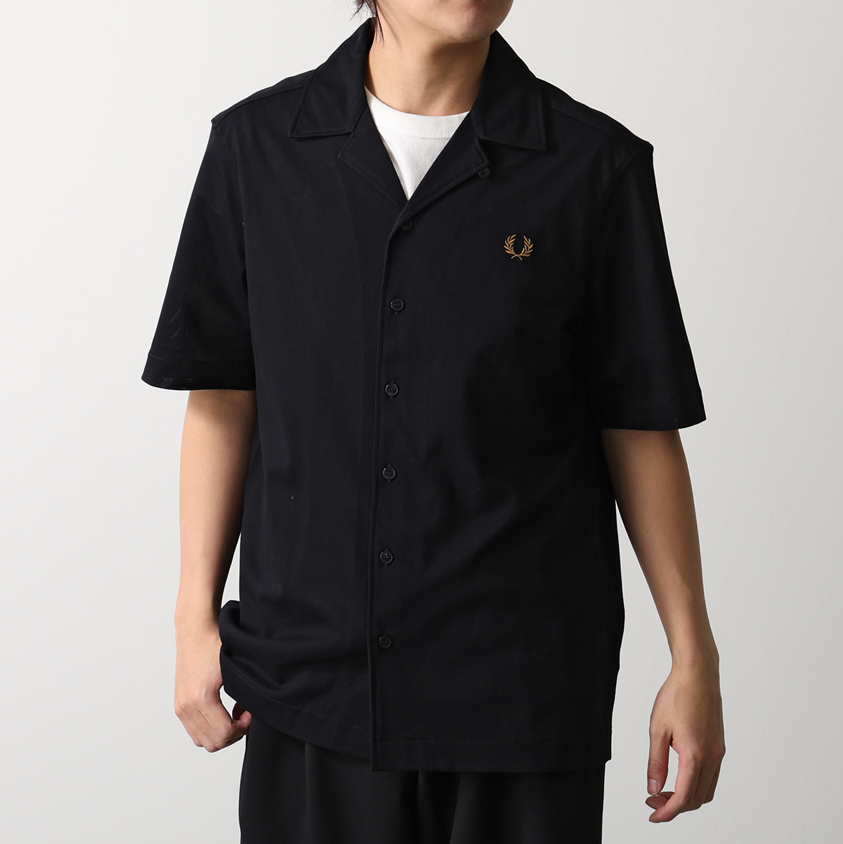 FRED PERRY（フレッドペリー） シャツ Compress Mesh Rever Collar Sh