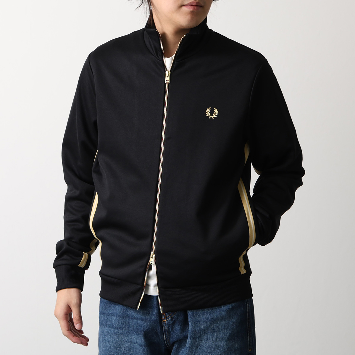 フレッドペリー レジメンタルストライプ トラックジャケット ローレル刺繍 L FRED PERRY（フレッドペリー） レジメンタル ストライプ トラック