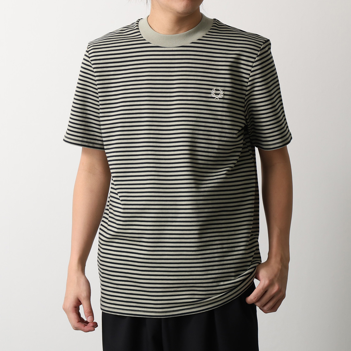 FRED PERRY（フレッドペリー） Tシャツ FINE STRIPE HEAVYWEIGHT