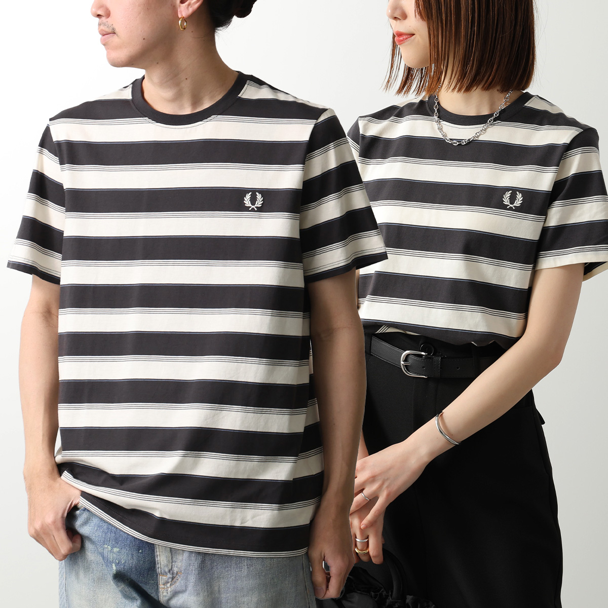FRED PERRY（フレッドペリー） Tシャツ FINE STRIPE T-SHIRT M2409