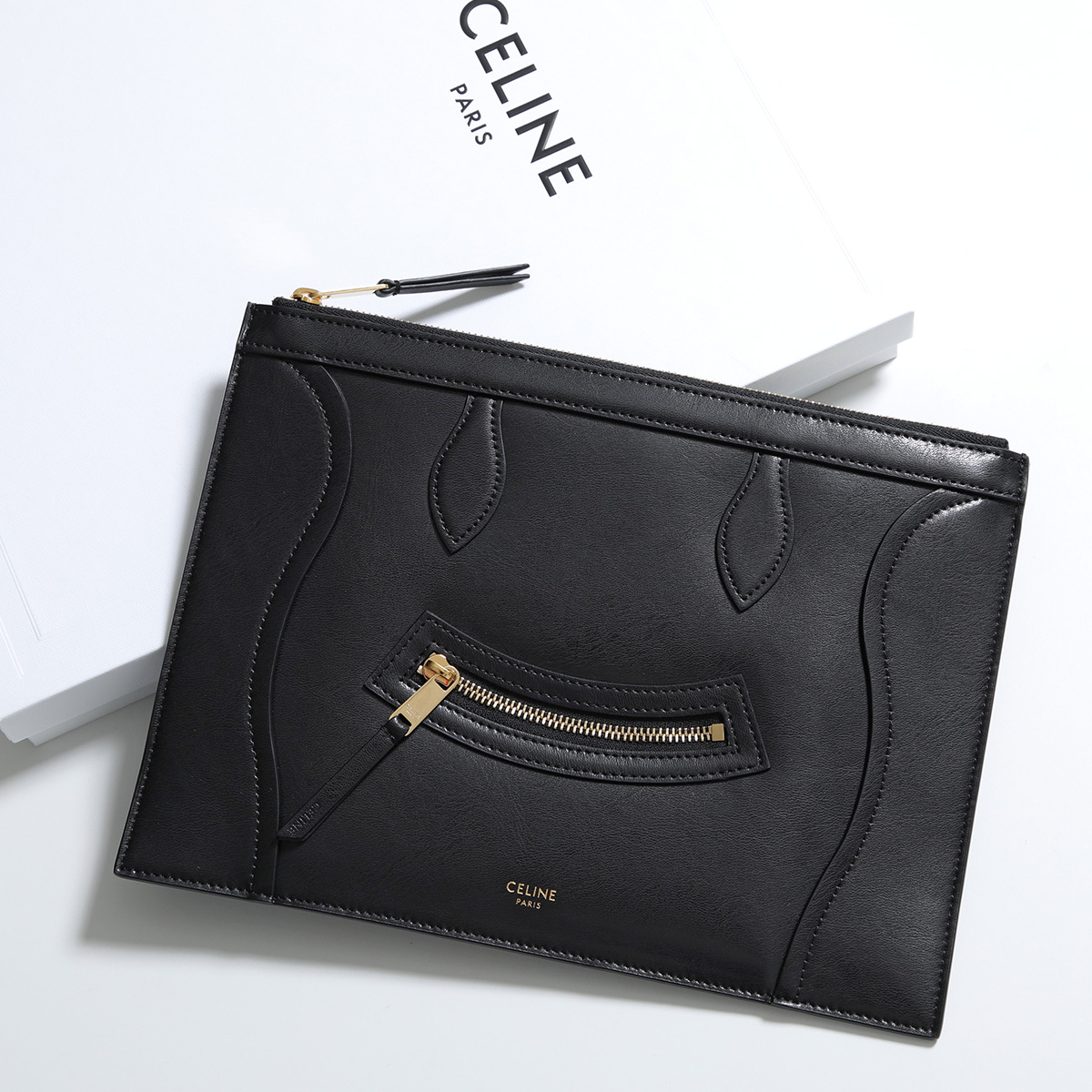 CELINE セリーヌ ブラック マカダム PVC ポーチ クラッチ　バッグ CELINE（セリーヌ） クラッチバッグ MEDIUM POUCH ミディアム ポーチ