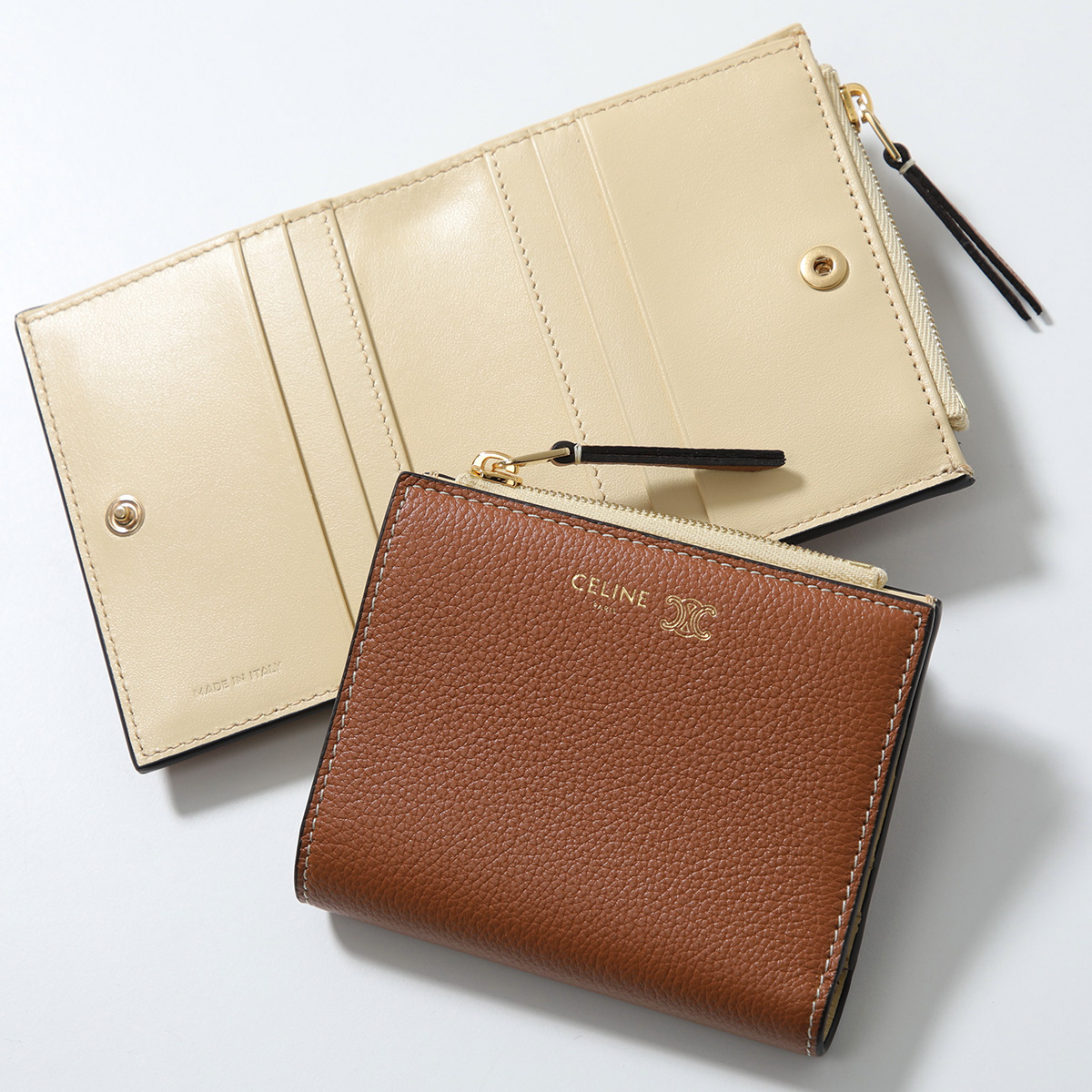 美品　CELINE セリーヌ　二つ折り財布　手帳型　S8548 セリーヌ CELINE CELINE 二つ折り財布 Small Flap Wallet 10D783DPV