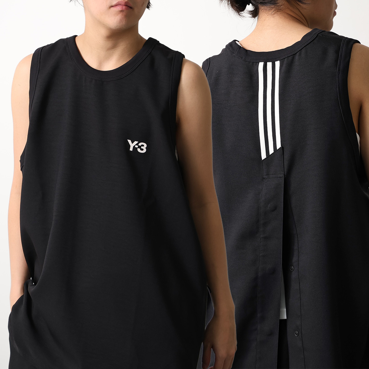 Y-3 ブラック タンクトップ S/P Y-3 ワイスリー タンクトップ ELEGANT BASKETBALL JERSEY エレガント
