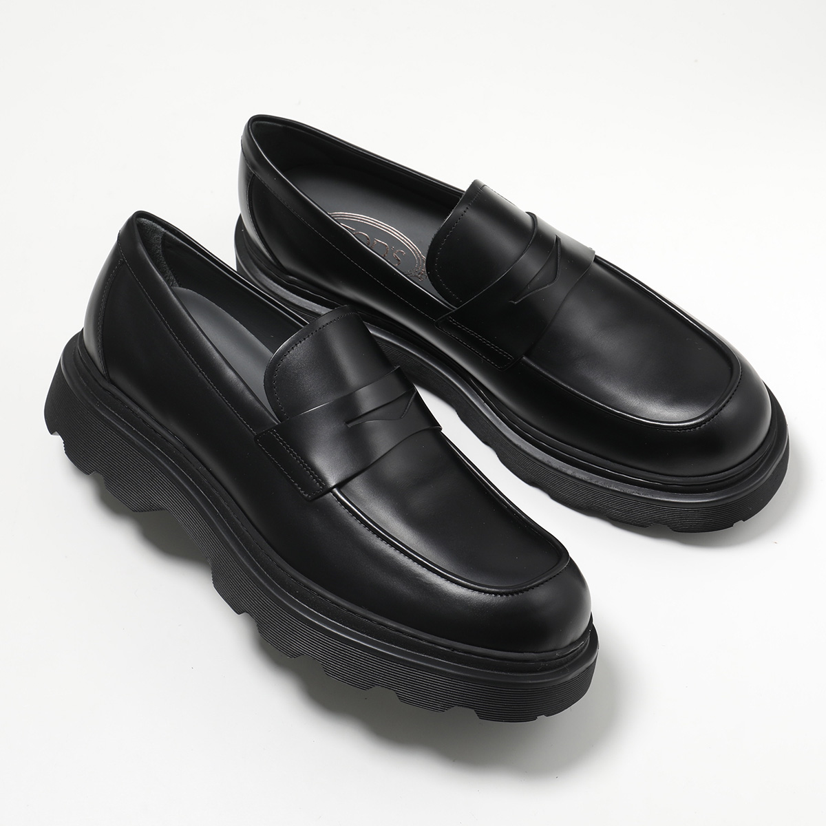 TODS トッズ コインローファー XXM24L0IL50LYG メンズ ペニーローファー レザー 3.5cm シューズ 革靴 B999/NERO XXM24L0IL50LYGB999の画像